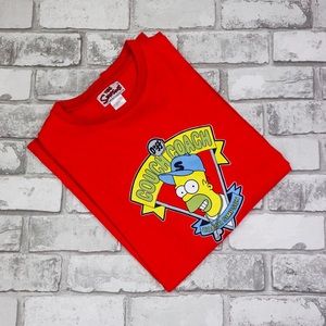 The Simpsons Vintage 2003 Fox Homer Couch Coach Duff Beer Cartoon T-Shirt